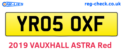 YR05OXF are the vehicle registration plates.