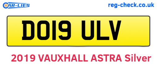 DO19ULV are the vehicle registration plates.