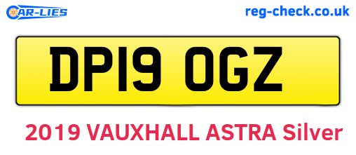 DP19OGZ are the vehicle registration plates.