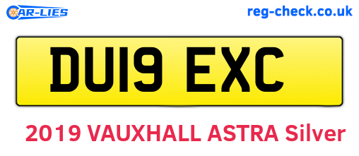 DU19EXC are the vehicle registration plates.