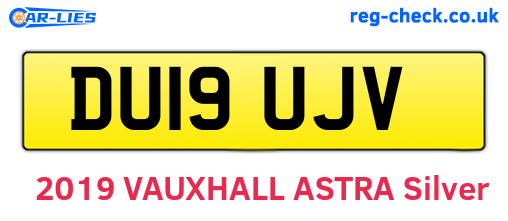 DU19UJV are the vehicle registration plates.