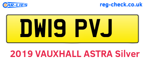 DW19PVJ are the vehicle registration plates.