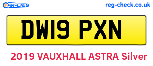 DW19PXN are the vehicle registration plates.