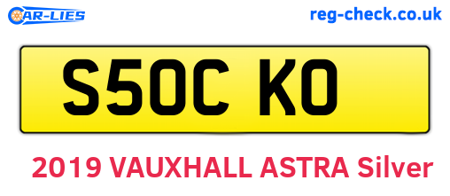 S50CKO are the vehicle registration plates.