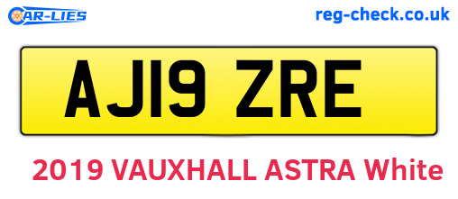 AJ19ZRE are the vehicle registration plates.