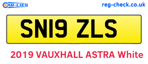 SN19ZLS are the vehicle registration plates.
