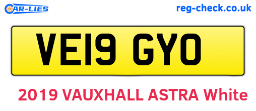 VE19GYO are the vehicle registration plates.