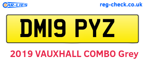 DM19PYZ are the vehicle registration plates.