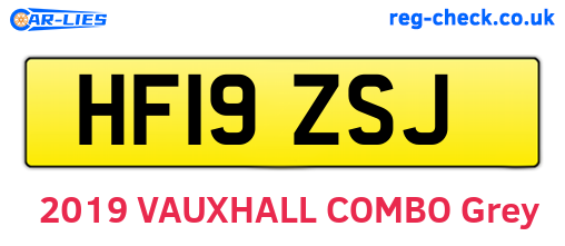 HF19ZSJ are the vehicle registration plates.