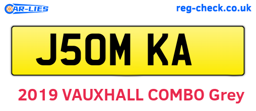 J50MKA are the vehicle registration plates.