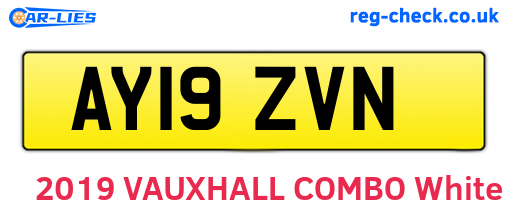AY19ZVN are the vehicle registration plates.