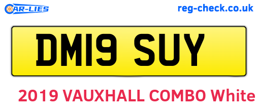 DM19SUY are the vehicle registration plates.