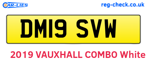 DM19SVW are the vehicle registration plates.