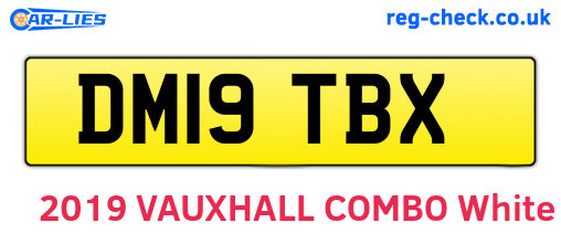 DM19TBX are the vehicle registration plates.