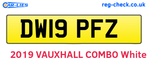DW19PFZ are the vehicle registration plates.