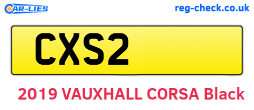 CXS2 are the vehicle registration plates.