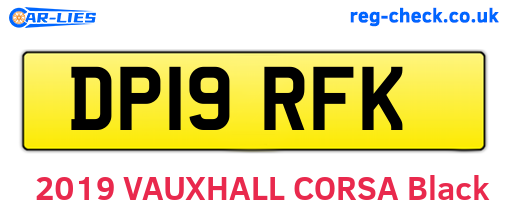 DP19RFK are the vehicle registration plates.
