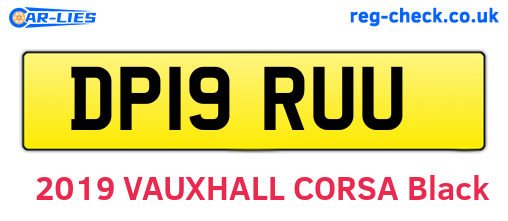 DP19RUU are the vehicle registration plates.