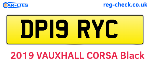 DP19RYC are the vehicle registration plates.