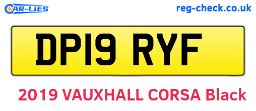 DP19RYF are the vehicle registration plates.