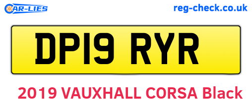 DP19RYR are the vehicle registration plates.