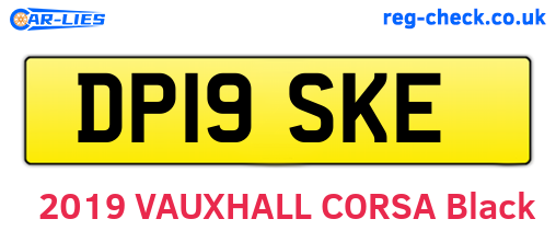 DP19SKE are the vehicle registration plates.