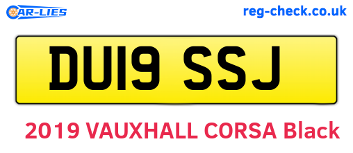 DU19SSJ are the vehicle registration plates.