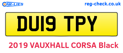 DU19TPY are the vehicle registration plates.