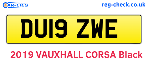 DU19ZWE are the vehicle registration plates.