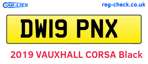 DW19PNX are the vehicle registration plates.