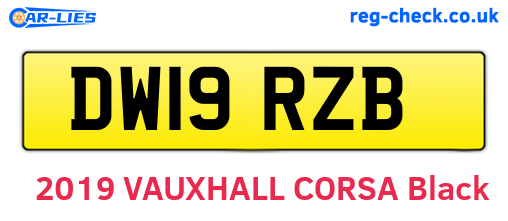 DW19RZB are the vehicle registration plates.