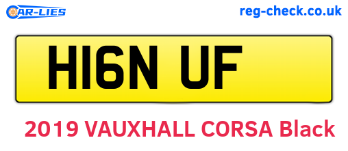 H16NUF are the vehicle registration plates.
