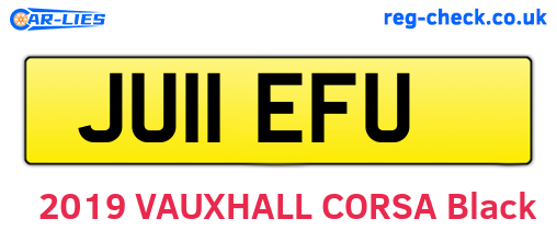 JU11EFU are the vehicle registration plates.