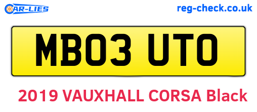 MB03UTO are the vehicle registration plates.
