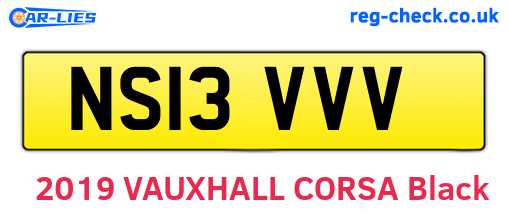 NS13VVV are the vehicle registration plates.