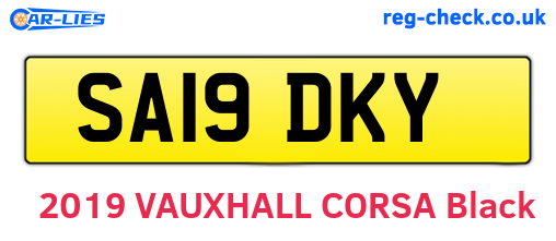SA19DKY are the vehicle registration plates.