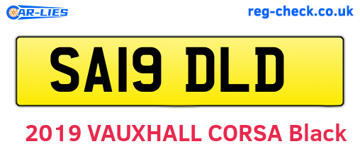 SA19DLD are the vehicle registration plates.