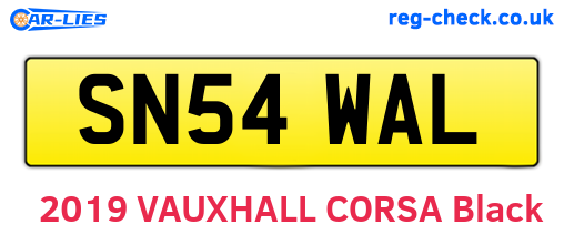 SN54WAL are the vehicle registration plates.