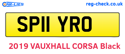 SP11YRO are the vehicle registration plates.