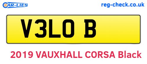 V3LOB are the vehicle registration plates.