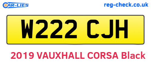 W222CJH are the vehicle registration plates.