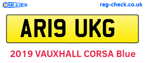 AR19UKG are the vehicle registration plates.