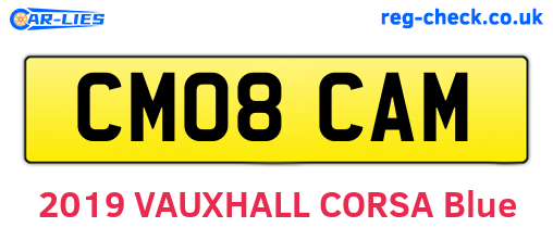 CM08CAM are the vehicle registration plates.