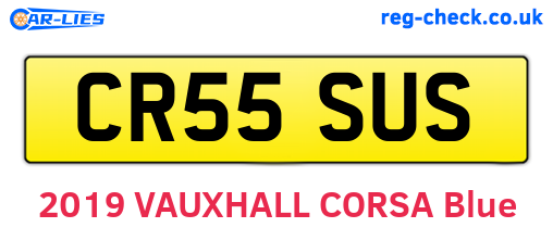 CR55SUS are the vehicle registration plates.