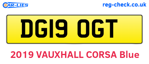 DG19OGT are the vehicle registration plates.