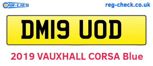 DM19UOD are the vehicle registration plates.