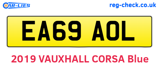 EA69AOL are the vehicle registration plates.