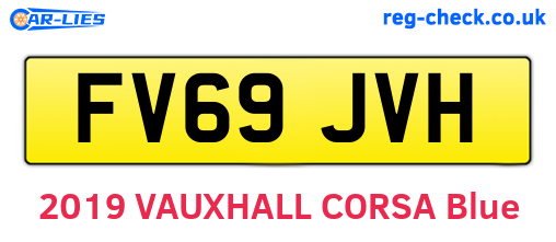FV69JVH are the vehicle registration plates.