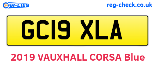 GC19XLA are the vehicle registration plates.