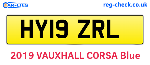 HY19ZRL are the vehicle registration plates.